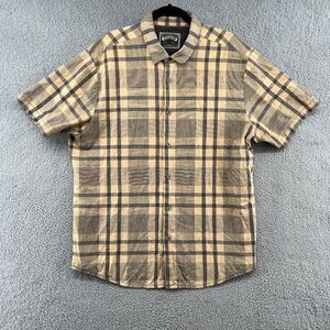 Jeremiah Mens short sleeve button down shirt XL Cotton Casual